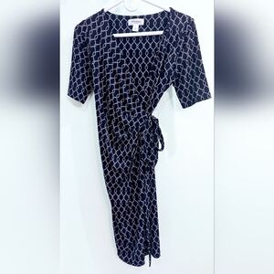 Motherhood Maternity Navy Geometric Print Dress